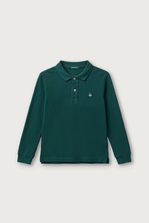 United Colors of Benetton Tričko s dlouhým rukávem dětské bavlněné zelené 3089C300Z