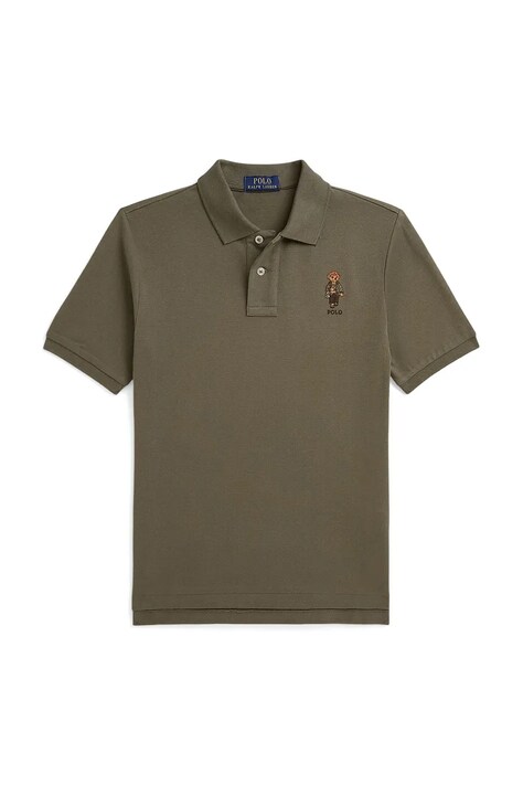 Polo Ralph Lauren тениска с яка за деца от памук зелена 323B27289001