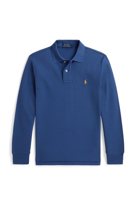 Polo Ralph Lauren majica z dolgimi rokavi otroška bombažna modra 323703634501