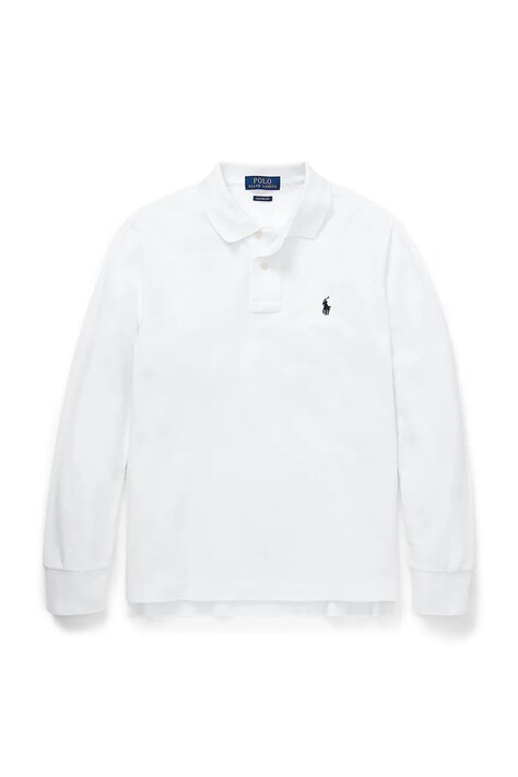 Polo Ralph Lauren Tričko s dlhým rukávom detské bavlnené biele 323703634013