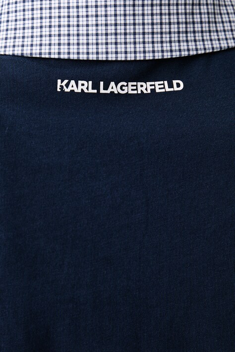 Karl Lagerfeld поло жіноче бавовняне — AW26-PODZWN, темно-синій — фото 4