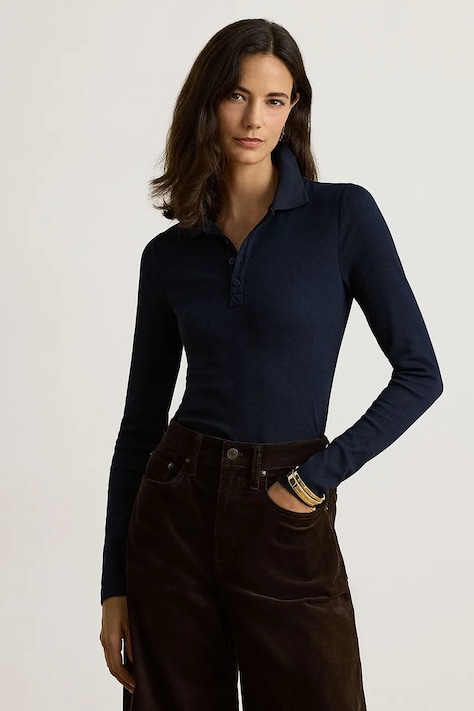 Lauren Ralph Lauren Polo damskie z bawełną granatowe 200B27414
