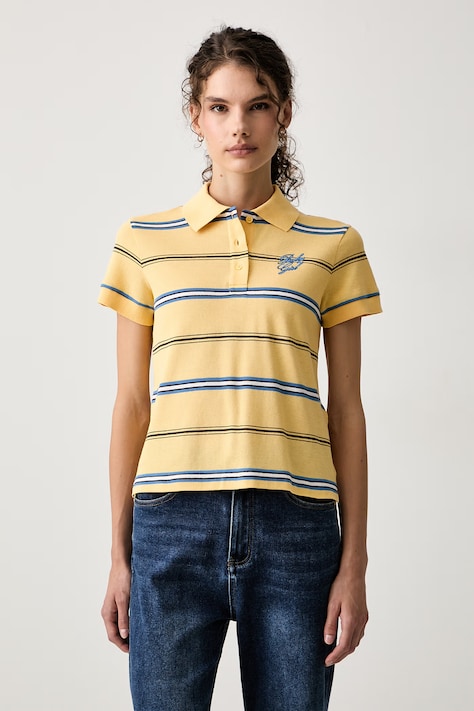 Max&Co. Polo damskie bawełniane AGAMI żółte 2626956021200