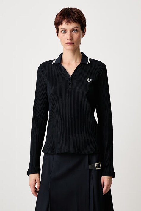 Fred Perry Longsleeve damski z bawełną granatowy G3164