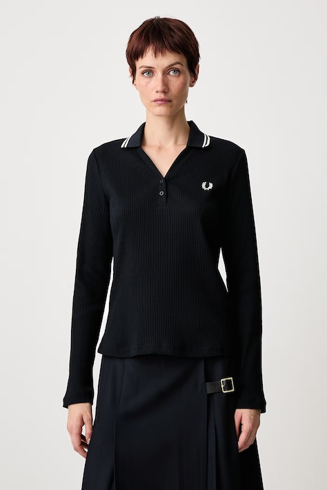 Fred Perry Longsleeve damski z bawełną granatowy G3164