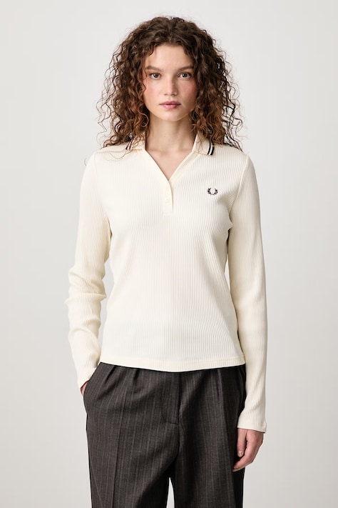 Fred Perry Longsleeve damski z bawełną beżowy G3164