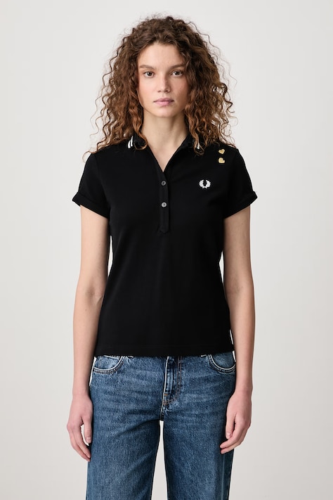 Fred Perry Polo damskie bawełniane czarne SG3125