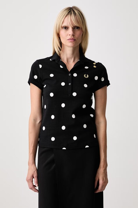 Fred Perry polo damskie bawełniane czarne SG3104