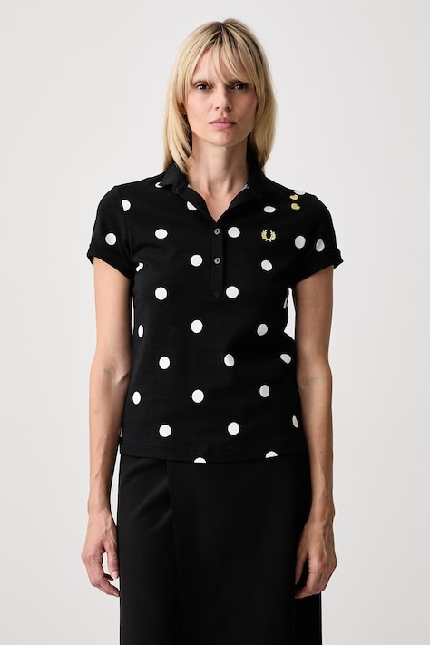 Fred Perry polo damskie bawełniane czarne SG3104