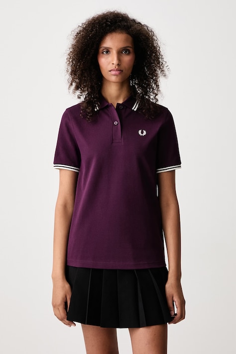 Fred Perry Polo damskie bawełniane fioletowe G3600