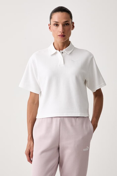 Puma polo damskie z bawełną CLASS białe 694014