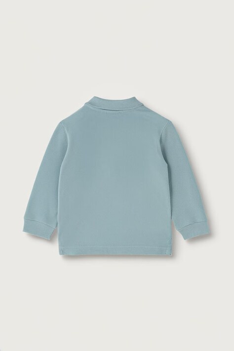 United Colors of Benetton Longsleeve dziecięcy bawełniany turkusowy 3089G3017