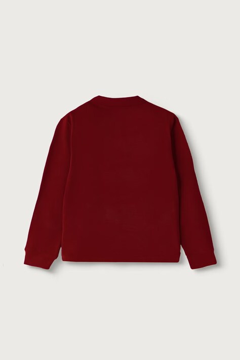 United Colors of Benetton Longsleeve dziecięcy bawełniany bordowy 3089G3017