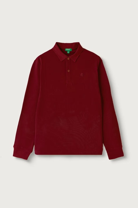 United Colors of Benetton Longsleeve dziecięcy bawełniany bordowy 3089C302E