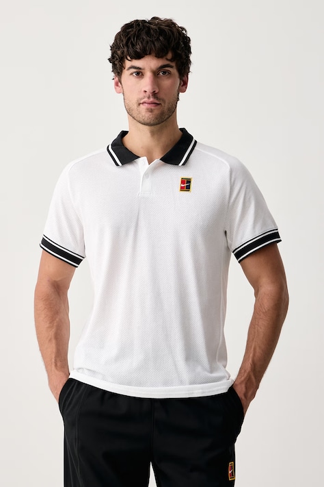 Nike Sportswear Športové pólo pánske s bavlnou NikeCourt Heritage biele FQ2101.100