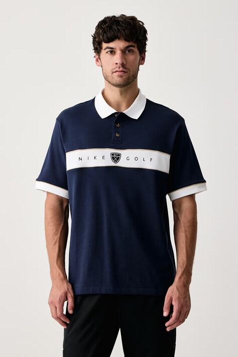 Nike Sportswear Polo tričko pánske s bavlnou Fairway Fresh Dri-FIT tmavomodré IO1183.419