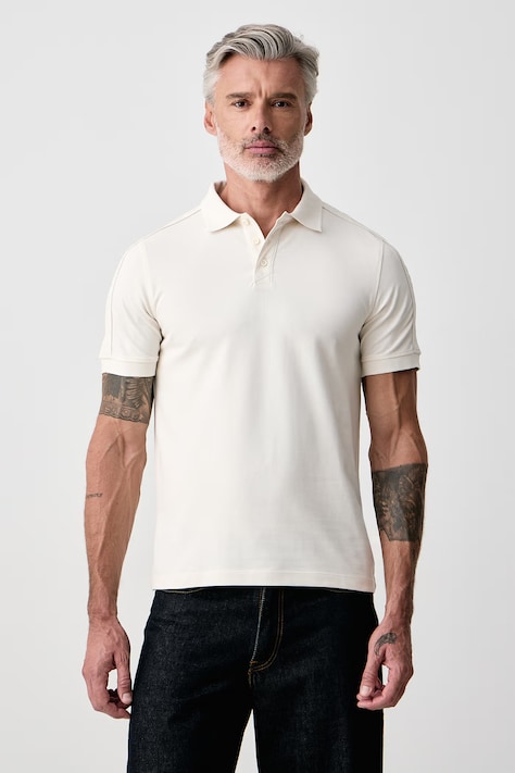 Guess Polo męskie bawełniane z elastanem THOR beżowe Z6YP03 K4967