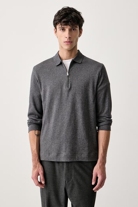 Marc O'Polo Longsleeve męski bawełniany szary 5000019416
