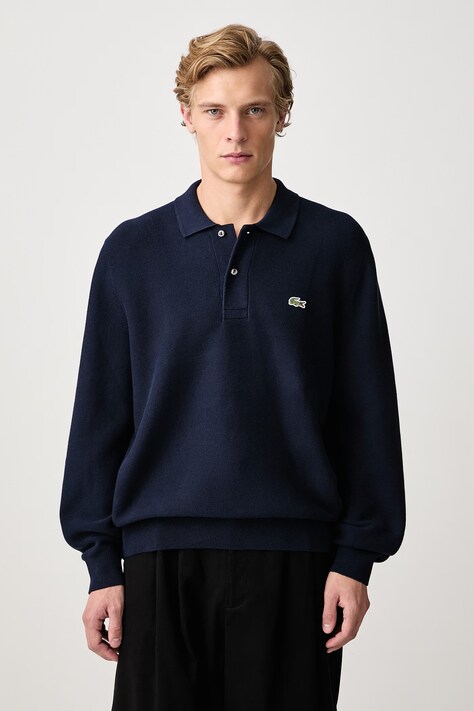 Lacoste Sweter bawełniany męski granatowy AH9904