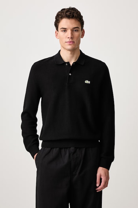 Lacoste Sweter bawełniany męski czarny AH9904