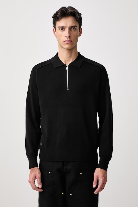 Lacoste Sweter męski z dodatkiem wełny czarny AH8657