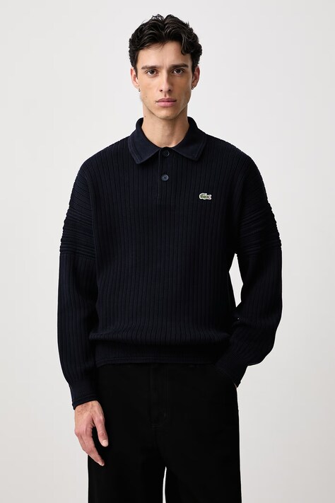 Lacoste Sweter bawełniany męski granatowy AH8574