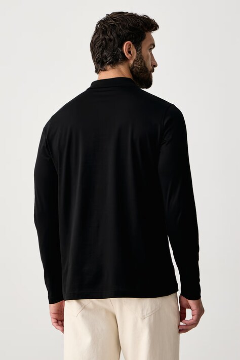 Karl Lagerfeld Longsleeve męski bawełniany czarny 564203.745007