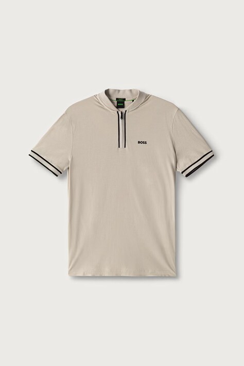BOSS Green Polo majica muška od pamuka s elastanom Pariq bež 50525147