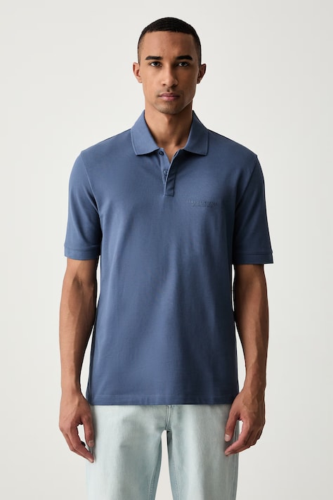 Armani Exchange polo tričko pánske bavlnené modré XM001286 AF10366