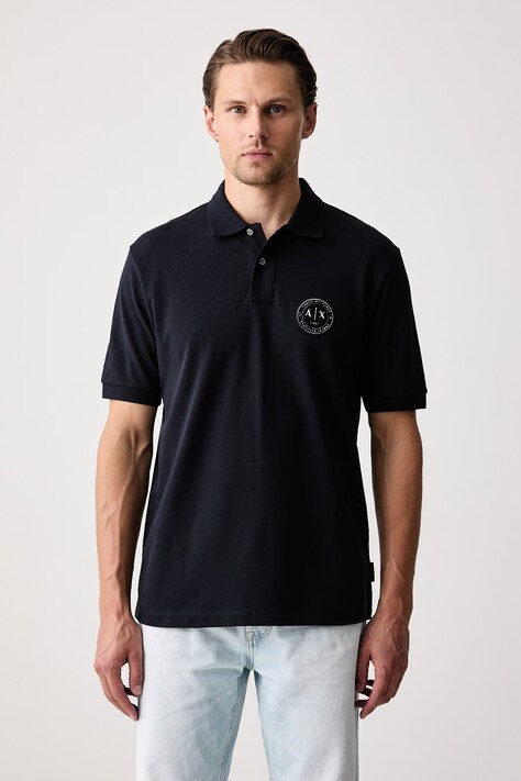 Armani Exchange Polo tričko pánske bavlnené tmavomodré XM002965 AF13026