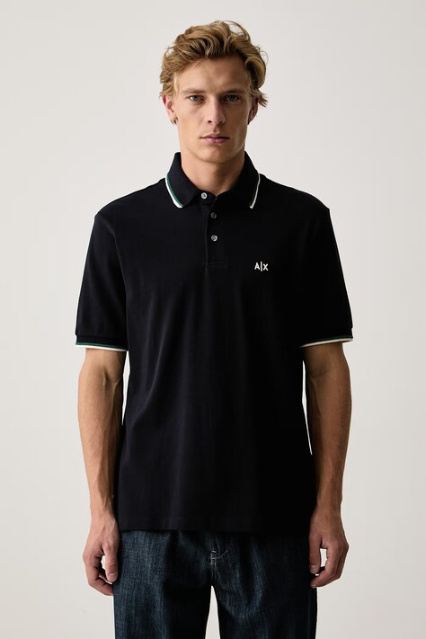 Armani Exchange Polo majica za muškarce od pamuka mornarsko plava XM002942 AF13026
