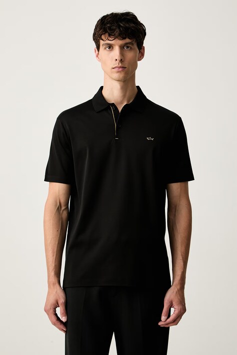 Paul&Shark polo męskie bawełniane czarne 15311726