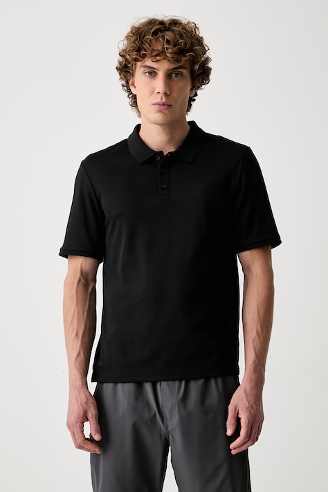 Skechers polo męskie z bawełną czarne TP43