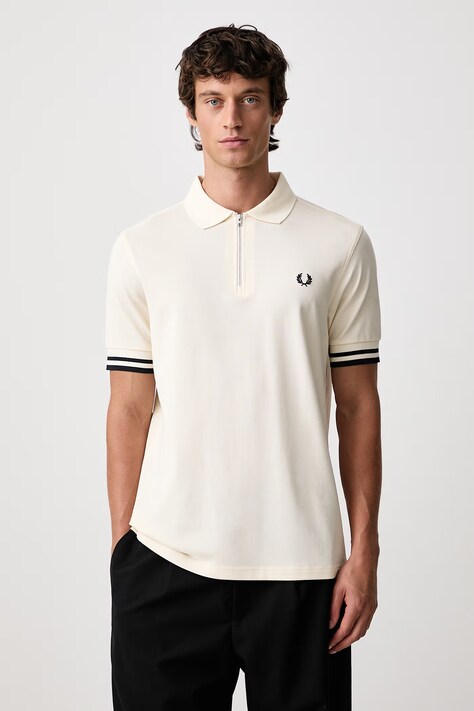 Fred Perry Polo męskie bawełniane beżowe M3387