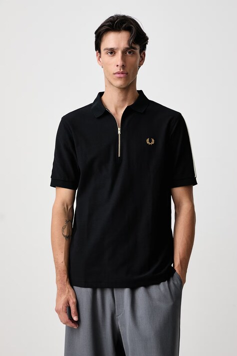 Fred Perry Polo męskie bawełniane czarne M3406