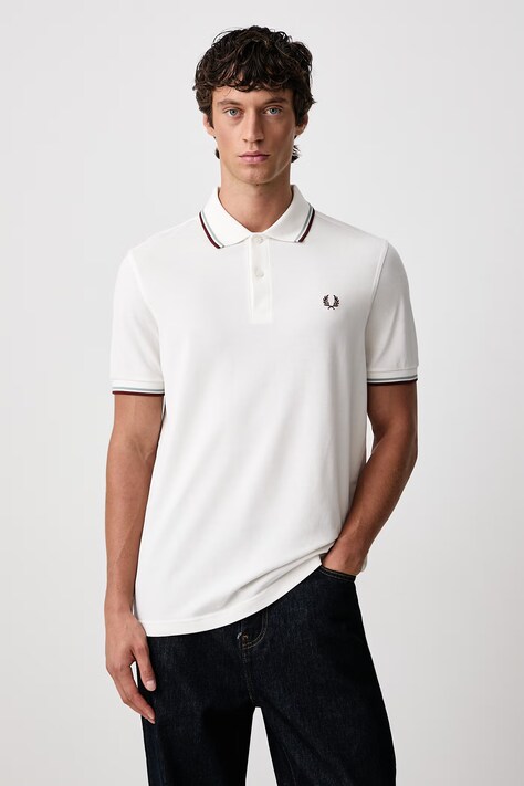 Fred Perry Polo męskie bawełniane białe M3600
