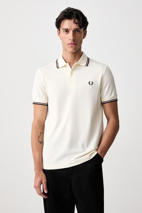 Fred Perry Polo męskie bawełniane beżowe M3600