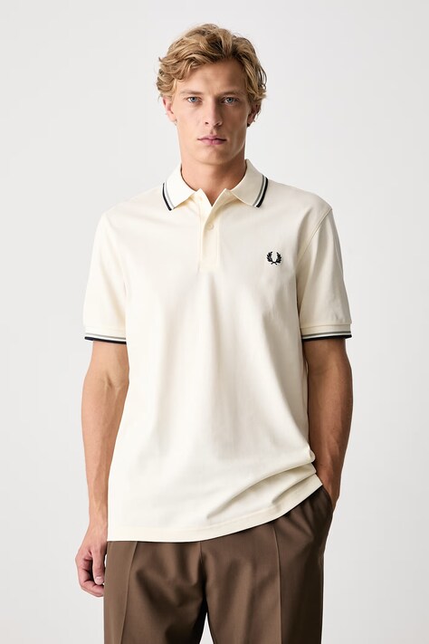 Fred Perry Polo męskie bawełniane beżowe M3600
