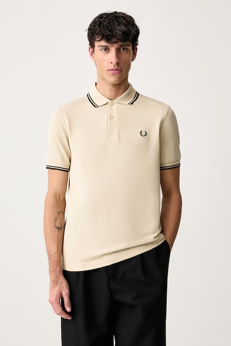 Fred Perry Polo męskie bawełniane beżowe M3600
