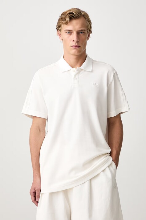 adidas Originals Polo bavlněné pánské béžové KV6674