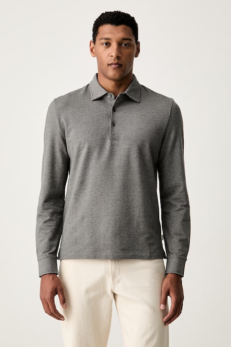 Gant Longsleeve męski bawełniany z elastanem szary 2014130