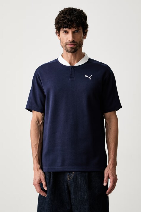 Puma T-shirt męski z bawełną CLASS granatowy 694302