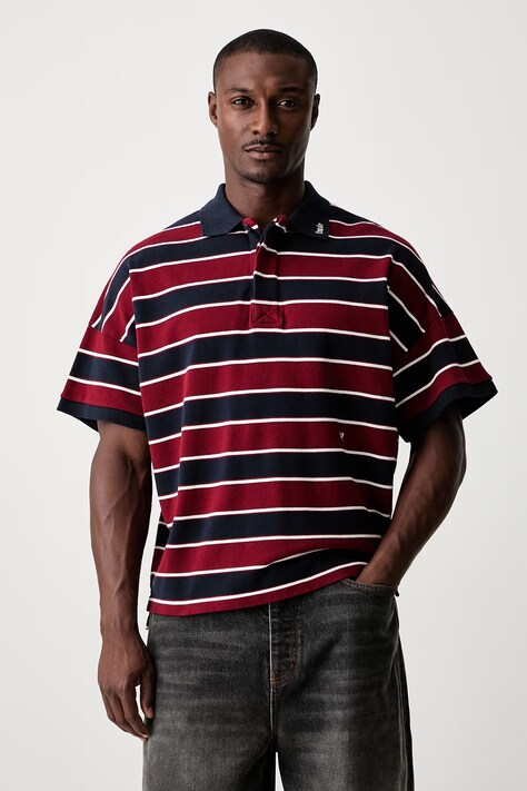 RHUDE polo bawełniane męskie czerwone RHPF26PO01212