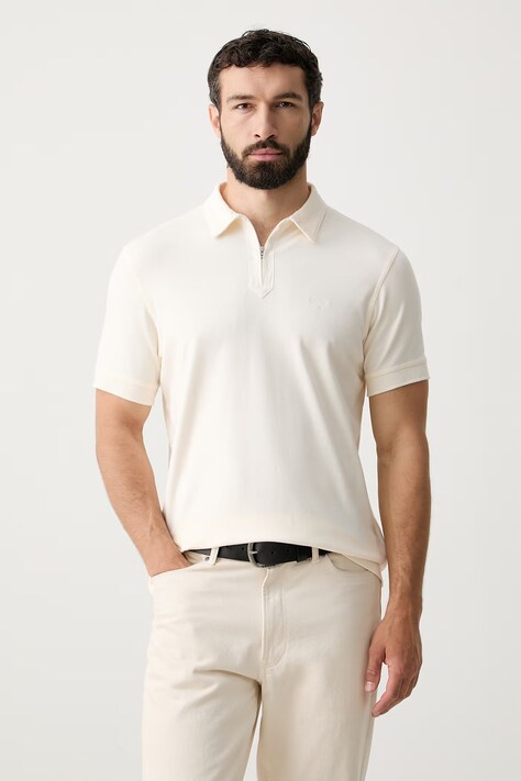 Barbour polo męskie bawełniane Crakehall beżowe MML1560
