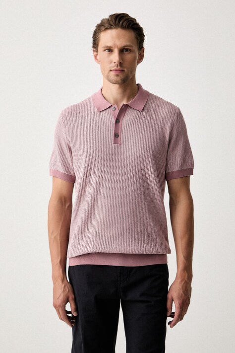 Joop! polo swetrowe męskie bawełniane różowe 30102387