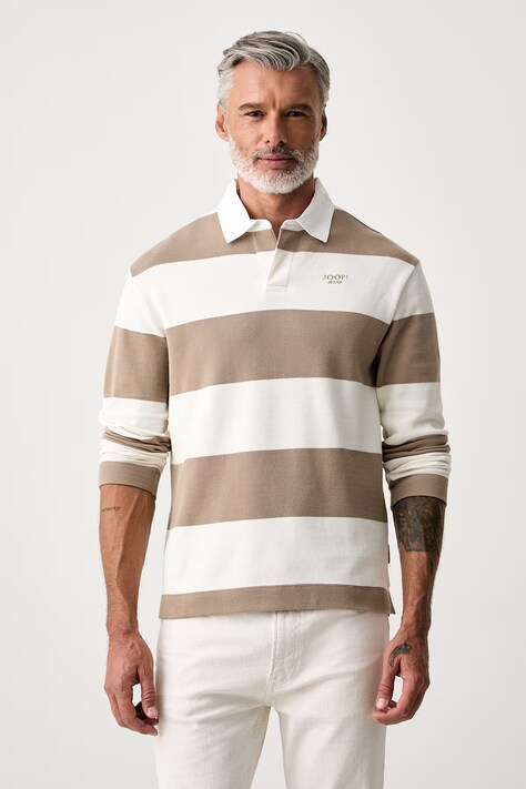 Joop! longsleeve męski bawełniany beżowy 30103316