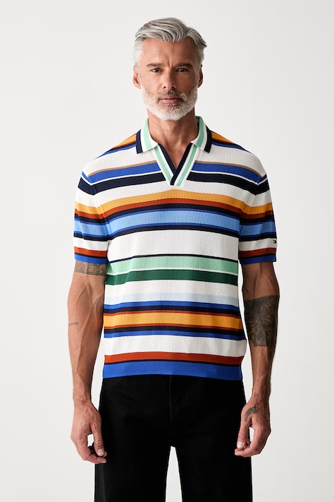 Tommy Hilfiger polo męskie z bawełną białe MW0MW43250