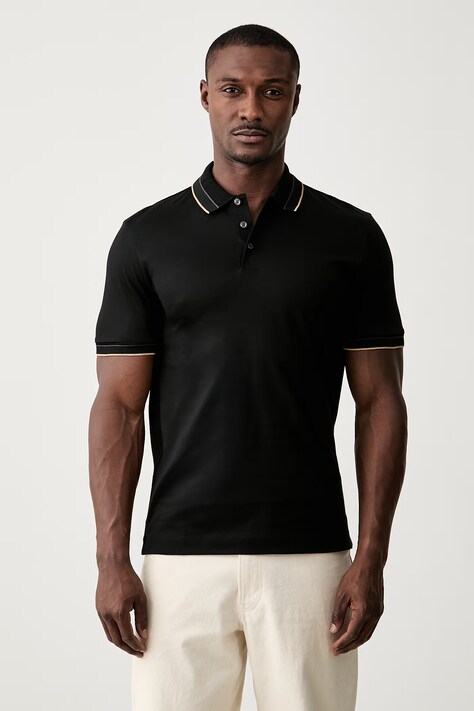 BOSS polo majica za muškarce od pamuka H-Phillipson crna 50565587