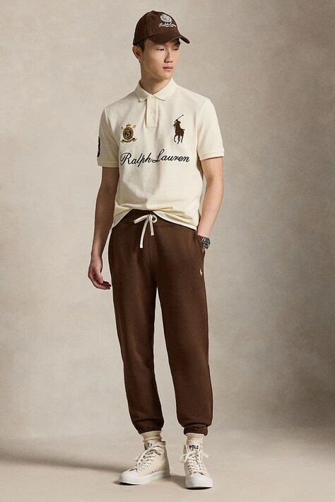 Polo Ralph Lauren поло чоловіче бавовняне — AW26-POMZYT, бежевий — фото 3