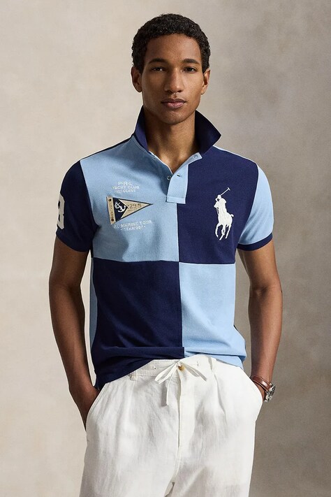 Polo Ralph Lauren polo męskie bawełniane granatowe 710B21927
